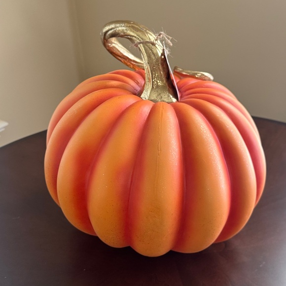 Orange and Gold Decorative Pumpkin - Picture 4 of 11